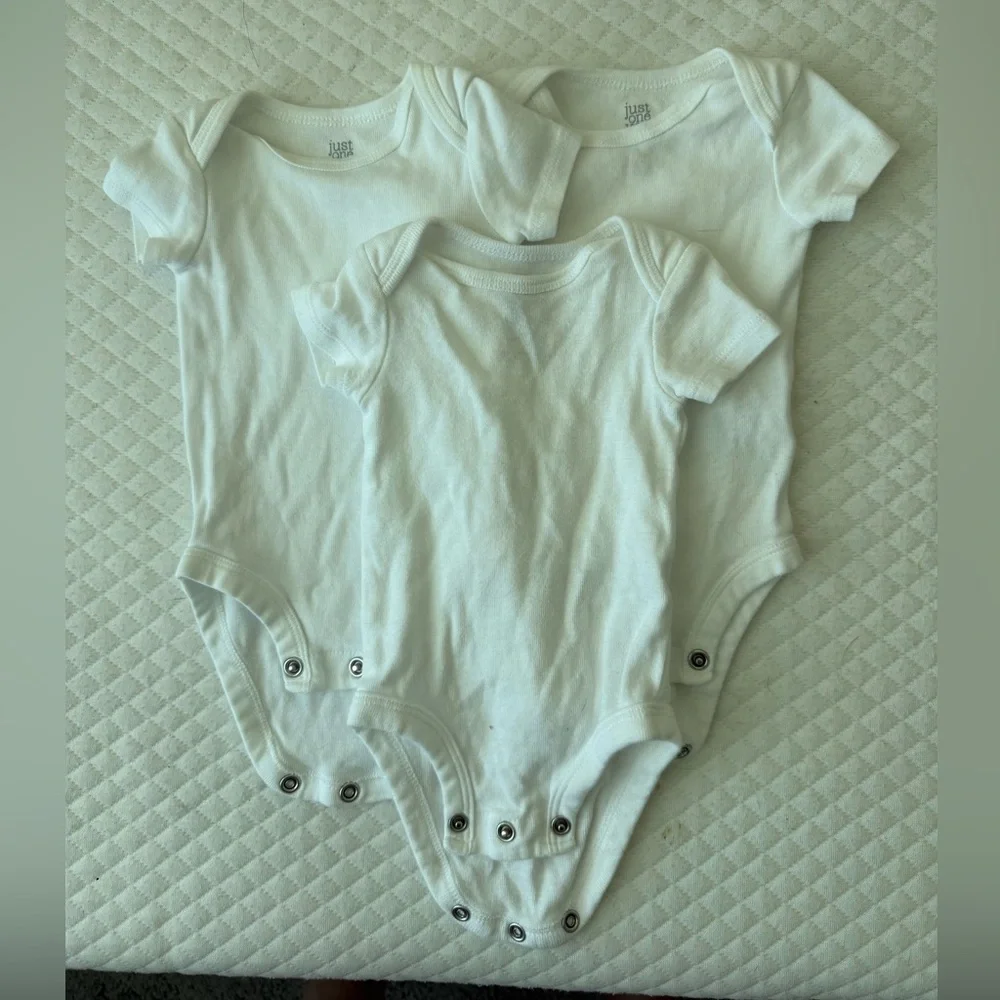 Carter's Classic White Bodysuit Trio, Newborn